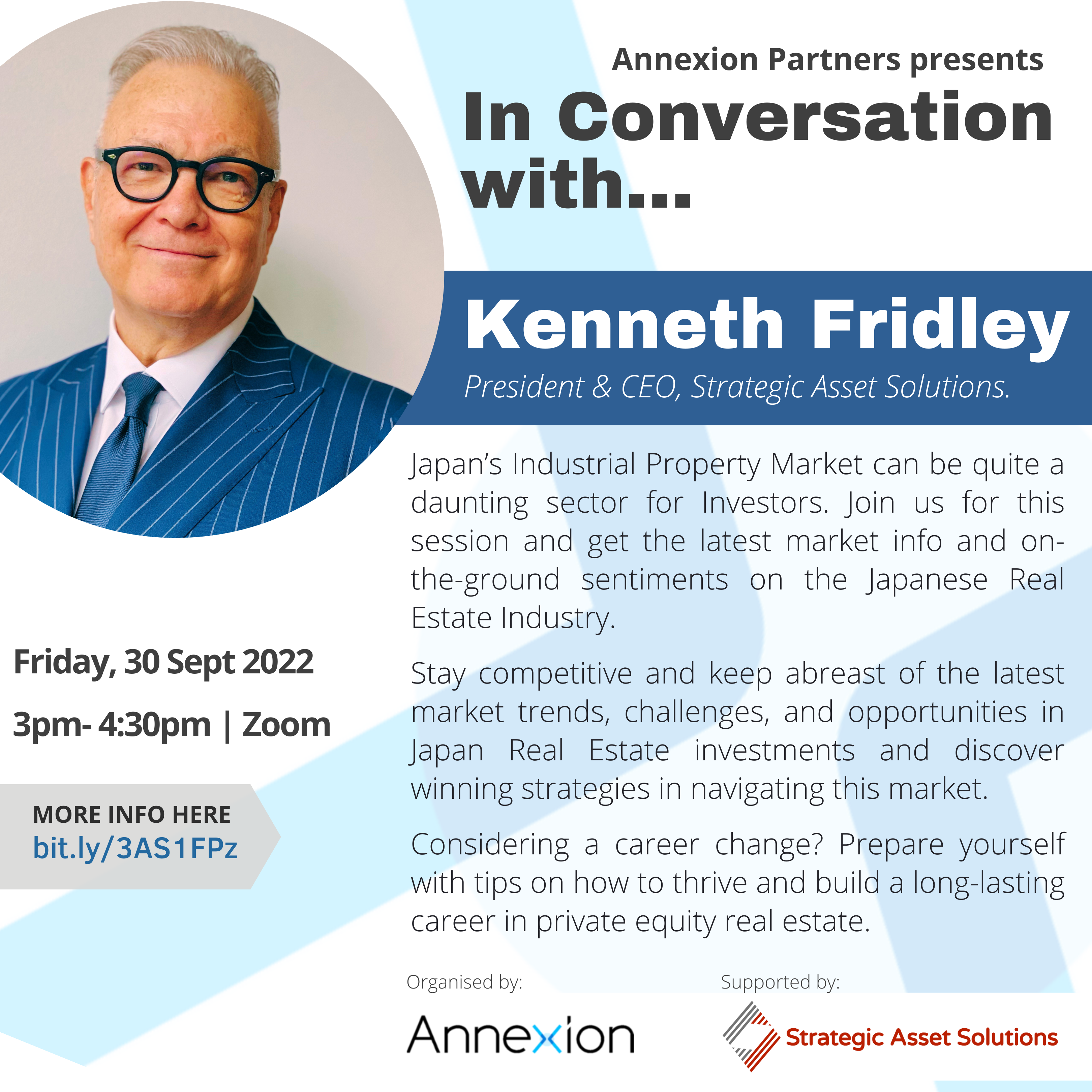 Marketing Collateral for the Networking Session with Kenneth Fridley